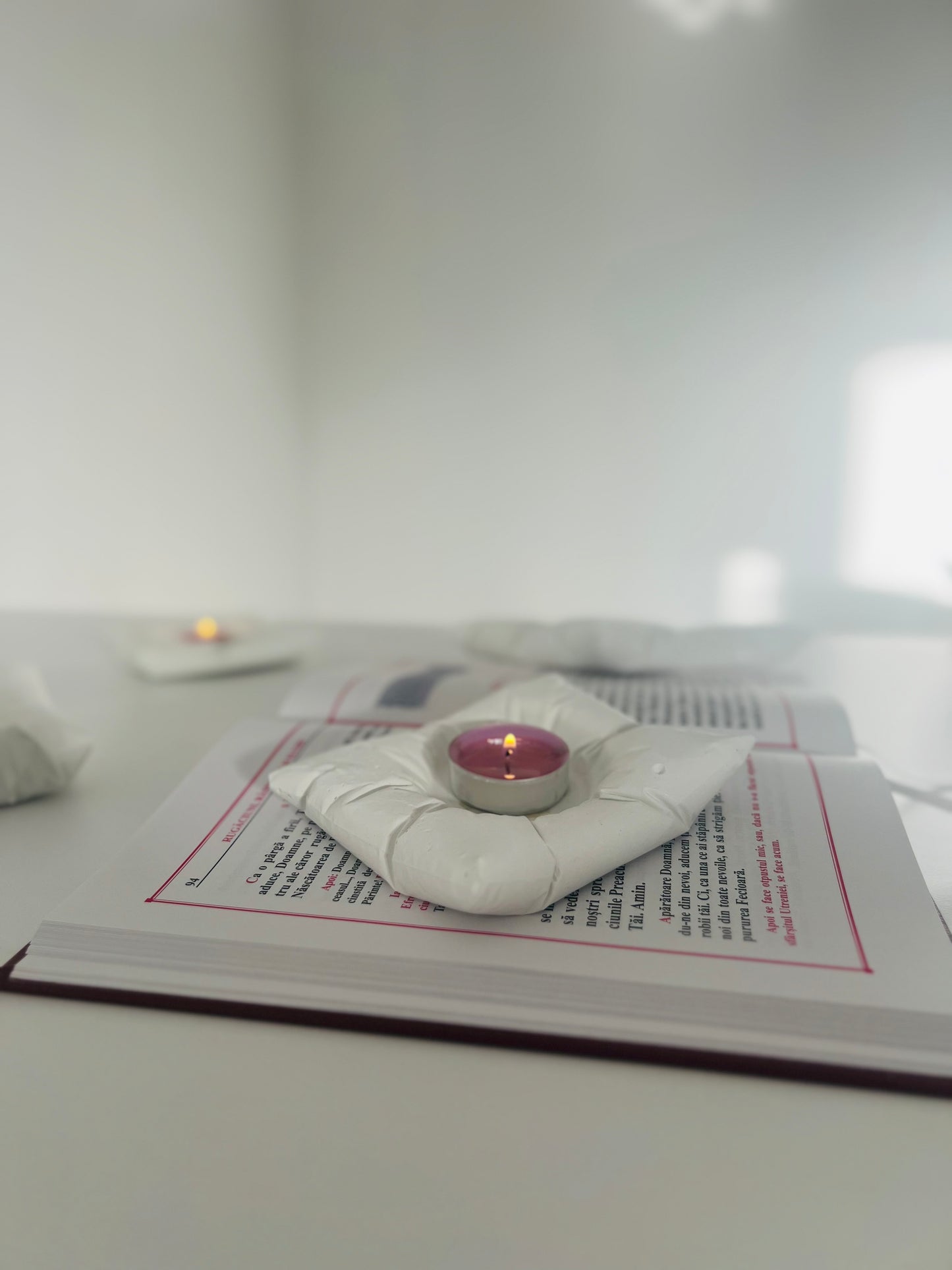 Cushioned Elegance: Handmade Cement Candle Holders
